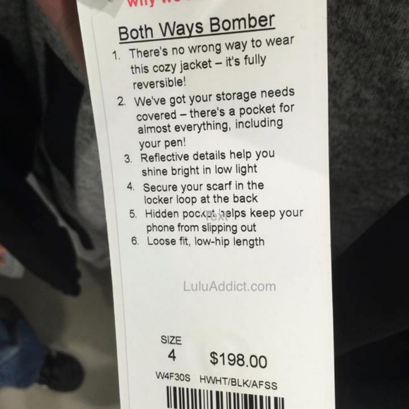 Lululemon Both Ways Reversible Bomber Jacket - Picture 3 of 3